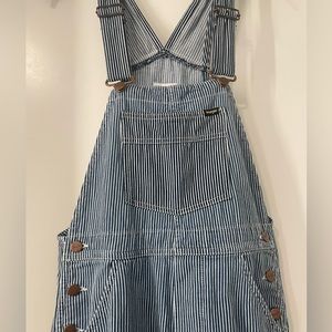 Wrangler Womens Stripe Relaxed Overalls